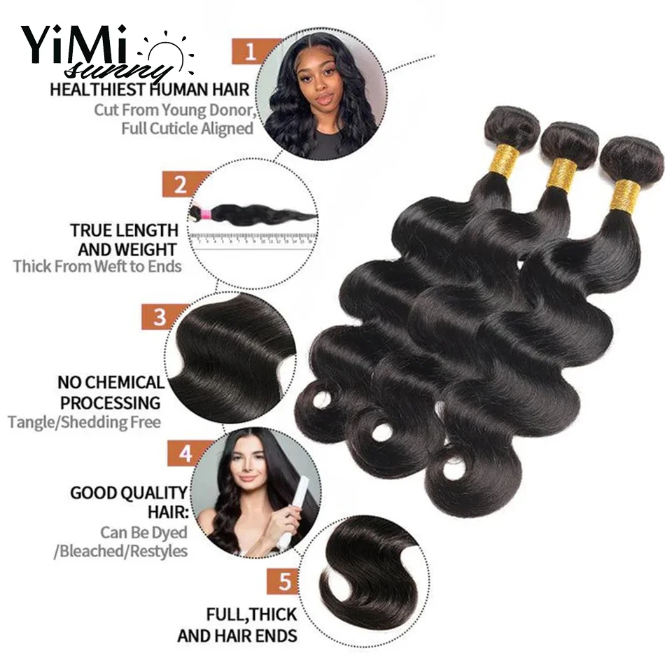 12A Mongolian Body Wave Bundles 100% Unprocessed Virgin Hair Body Wave 4 Bundles Human Hair Weave Deals Natural Black
