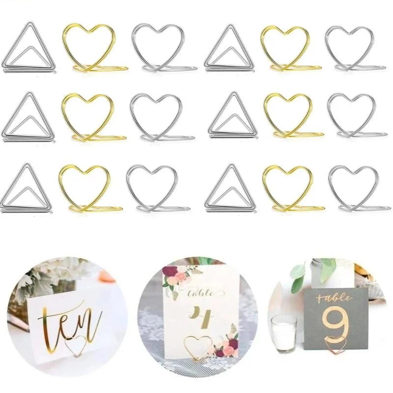 20 Soportes Para Tarjetas De Nombre, Soporte De Clip, Soporte Para Notas, Imágenes, Tarjetas, Papel, Menú, Blanco