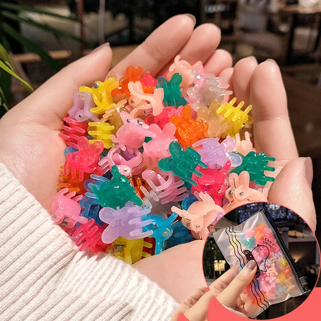 10 pcs Children's Headband Headwear Heart Hair Korean Version Cartoon Girl Rubber Band Sweet Cute Hair Tie Hair Accessories 50 pcs Rabbit