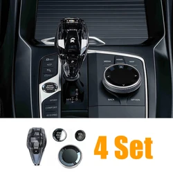Car 4-Set Gear Shift Knob Handle Crystal iDrive For BMW 1 2 3 5 Series X3 X5 X6 G20 G05 G06 G07 G30 G28 G29 Interior Accessories