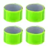 4Pcs Reflective Snap Bands High Visibility Wrist Arm Ankle Leg Snap Straps Night Walking Running Safety Gear Reflective Strips 1