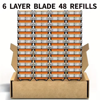 Luxury 6 layers razor blades pk original 5 layers razor blades fits for all fusion 5 holder five blade razor