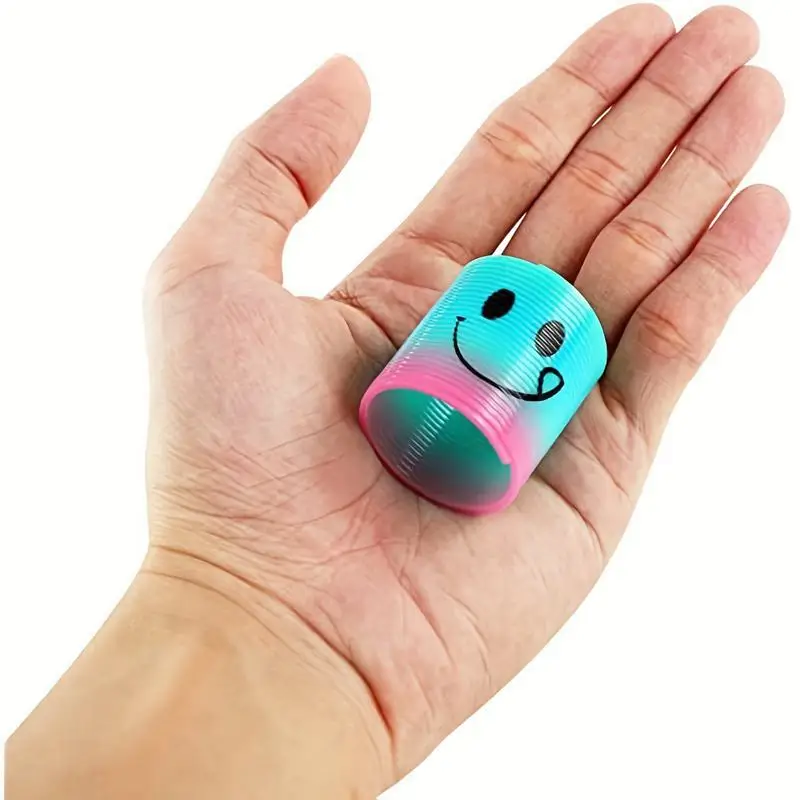 Description Picture 5 of item12PCS Rainbow Magic Springs Circle Toys Children Birthday Party Favors Giveaway Gifts Souvenir Kindergarten Guest Pinata Fillers