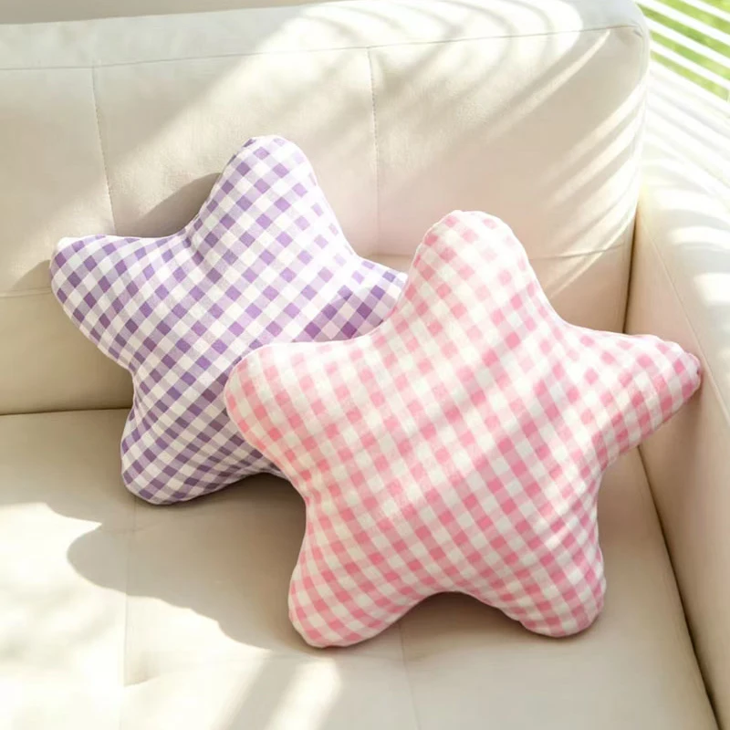 Whimsical Star Plush Decorative Pillow for Bedroom & Living Room