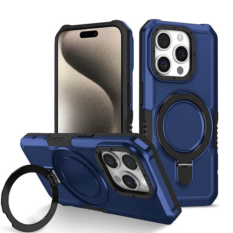 

For iPhone 11 Pro Max Phone Covers with Ring Holder Stand Anti Shock Armor Case for iPhone 7 8 14 15 Plus XS XR 13 14 15 Pro Max