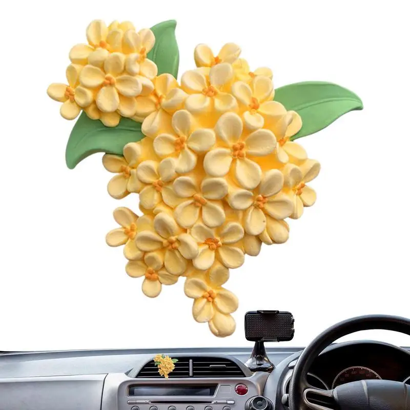 

Cute Car Air Freshener Frosted Osmanthus Automotive Vent Clip Auto Interior Accessories with Flower Scent Cute Aroma Diffuser