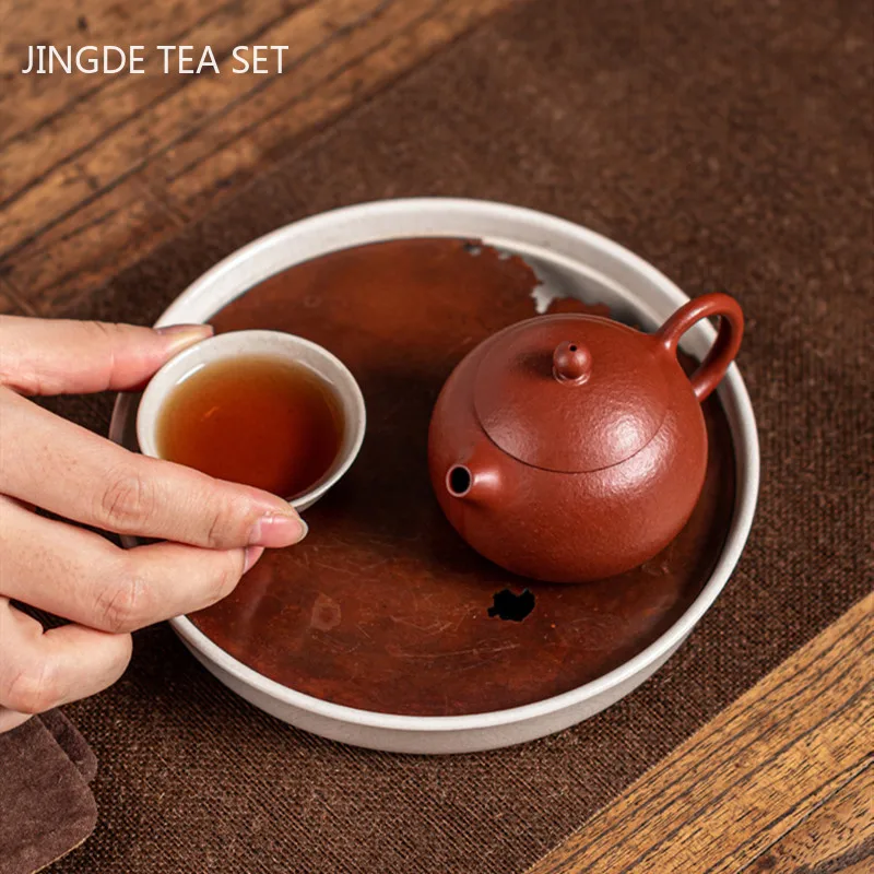 High Quality Yixing Purple Clay Tea Pot Raw Ore Dahongpao Handmade Tea Maker Household Customized Beauty Teapot Chinese Tea Set