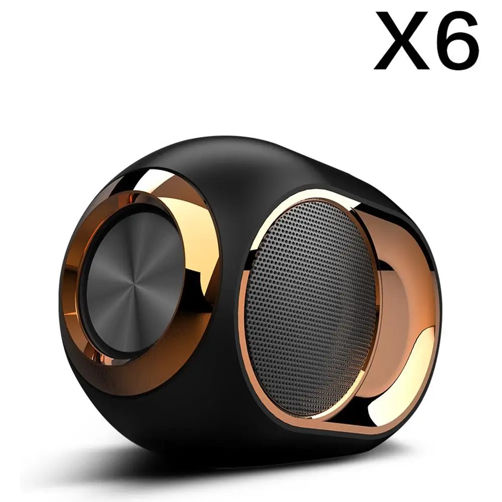 X6 Portable Wireless Speaker Rich Bass Loud 57mm Horn Driver Speaker Stereo Pairing Audio Support TF AUX USB FM