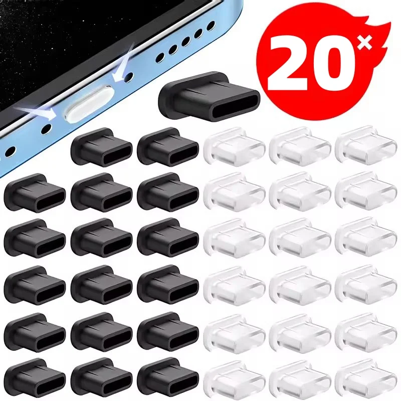 รูปสินค้า จุกปิดกันฝุ่น USB-C ซิลิโคนนิ่ม ป้องกันพอร์ตชาร์จ