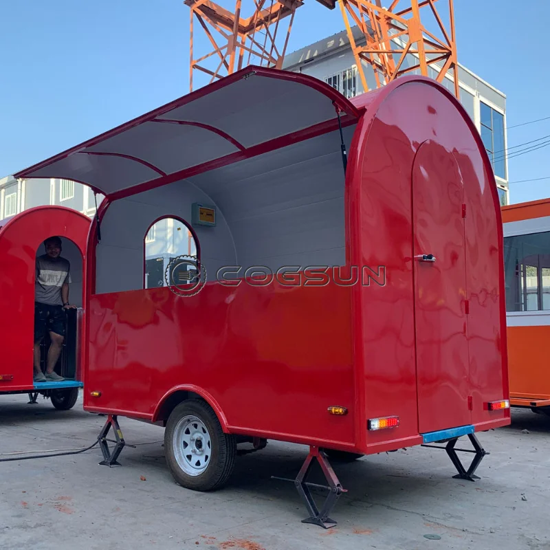 

Round Food Trailer for Sale New Food Truck Mobile Fast Food Cart Outdoor Kitchen Ice Cream Pizza Trailer Usa Standard