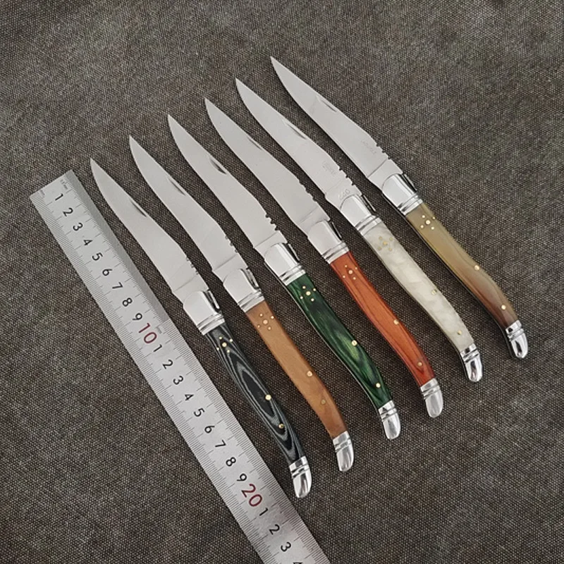 Portable Outdoor Laguiole Camping Folding Knife Tactical Survival Knives Hunting Camping Multi Hard Outdoor Pocket Knifes 8.26" pocket knife