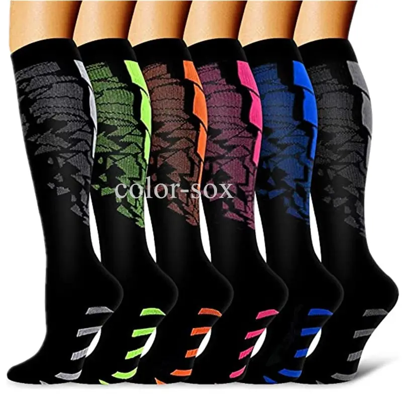 Unisex Compression Socks Running Hiking Basketball Cycling Nylon To Relieve Varicose Veins