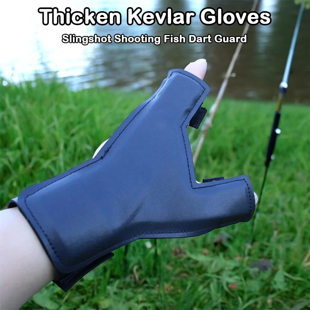 Fish Dart Hand Guard Thicken Shooting Fishing Handguard Fishing Gloves Swim Bladder Special Hand Guard Protect Gloves 1Pc