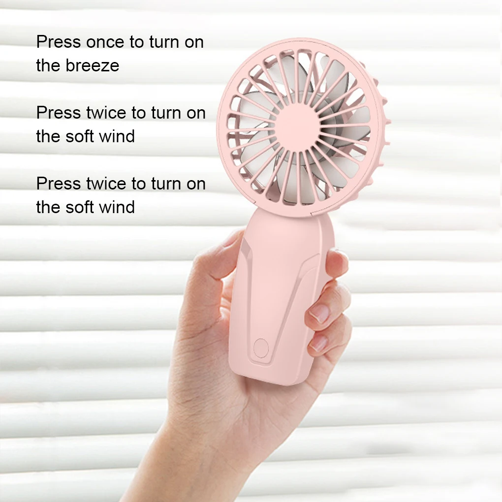 Noise Free Rechargeable Mini Fan For Silent Cooling Experience Lightweight Portable Mini Pocket Fan pink