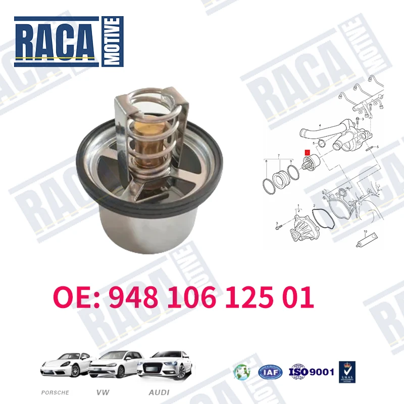 For Porsche Cayenne 4.5 4.8 V8L Engine Coolant Thermostat Sealing Plug Connector 94810610103 94810610102 94810610101 94810612501