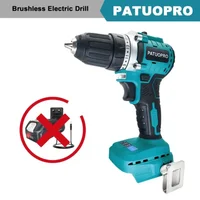10mm Brushless Electric Drill Cordless Handheld Drill Screwdriver 2 Speed 23 Torque Setting Fit Makita 18V Battery (No Battery) 1