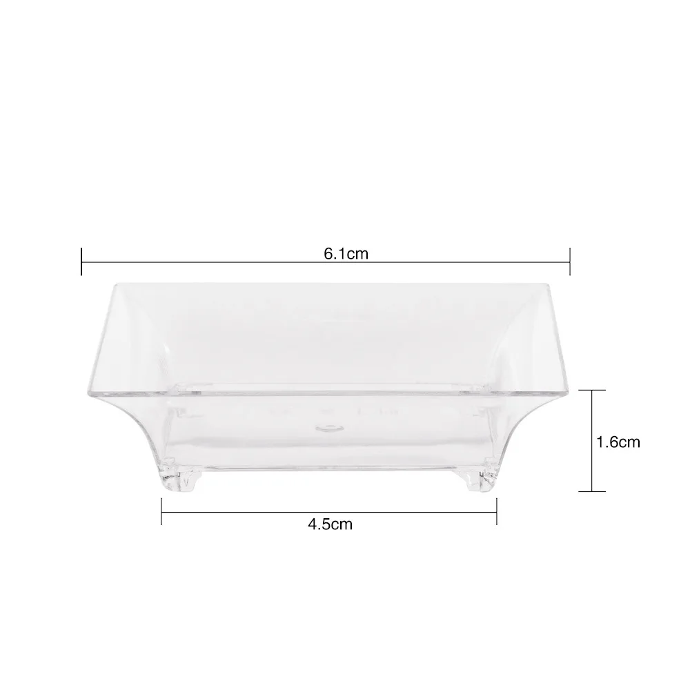 20/10PCS Disposable Plastic Square Sauce Dish For Birthday Mini Thickened Transparent Small Dish Dessert Cake Baking