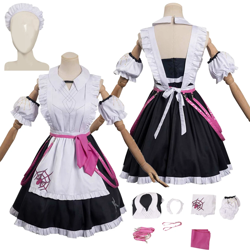 

Honkai Star Rail Kafka Cosplay Costume Lolita Maid Dress Outfits Adult Halloween Carnival Party Suit Role Play For Ladies Women