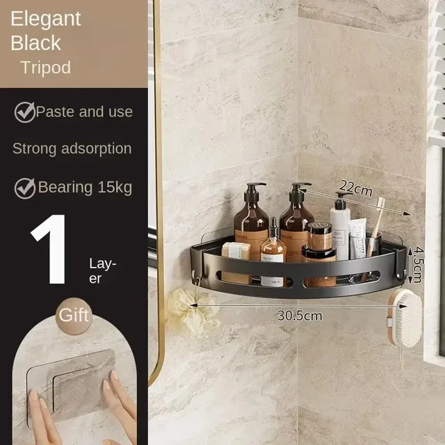 NUOVO 3/2/1 PCS Adhensive Bagno Shampoo Titolare Doccia Caddy Ripiani di Stoccaggio Senza Trapano Mensola Angolo Porta asciugamani Ripiani Per 6