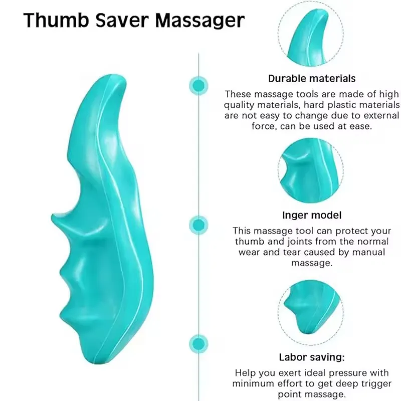 T-shaped Massager Thumb Finger Pressure Press Trigger Point Manual Deep Physiotherapy Massage Tools Full Body Muscle Relax Stick