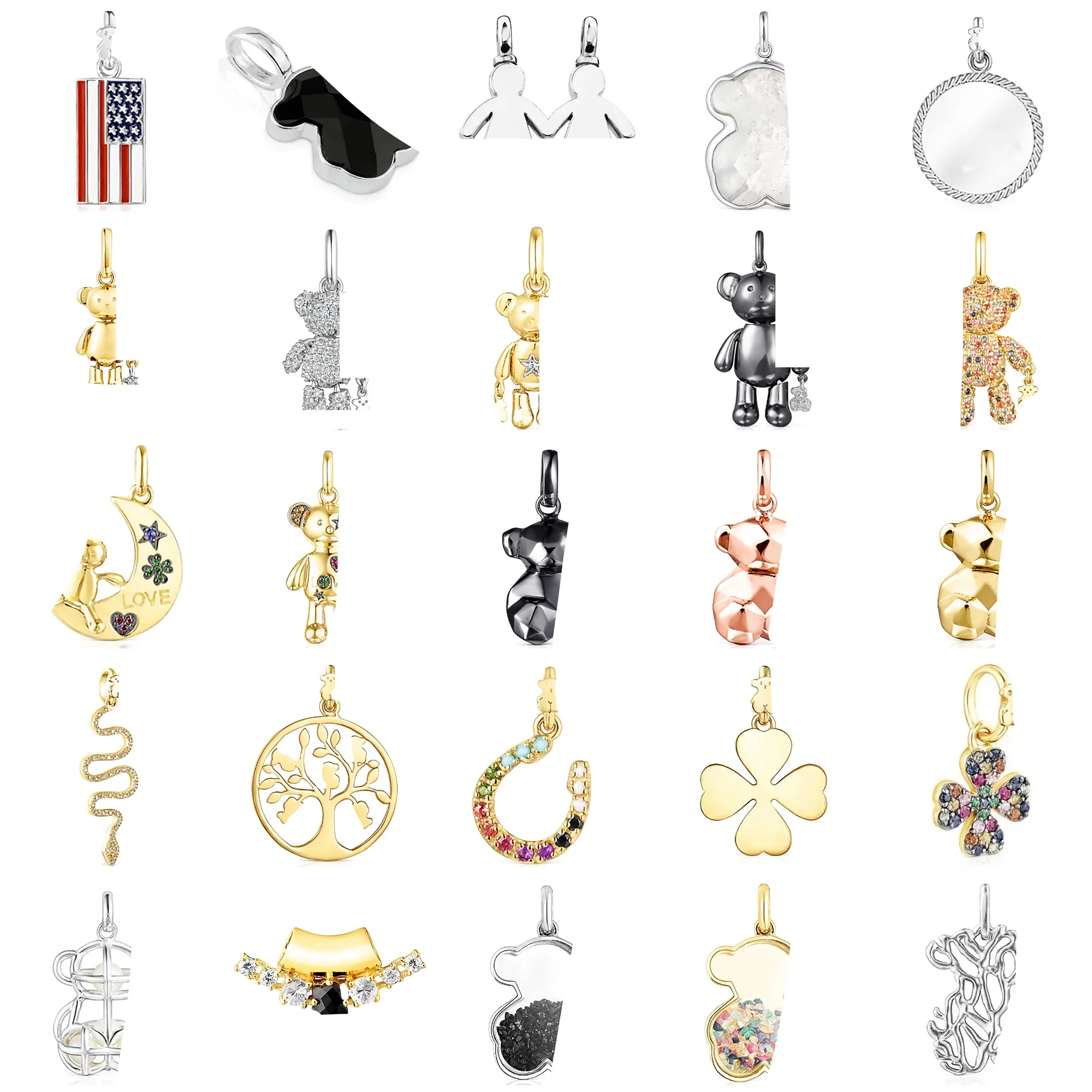 

Senior designer Spanish exquisite bear pendant is versatile and sweet for male and female couples to wear in a punk style