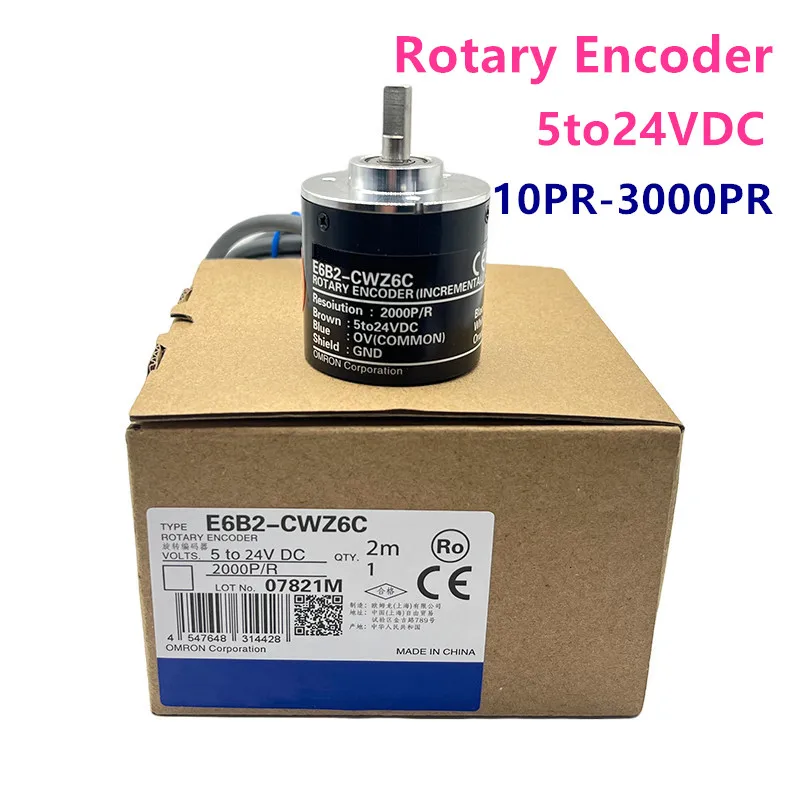 Новый роторный энкодер E6B2-CWZ6C 10 20 30 40 50 60 100 200 300 400 500 600 800 1024PR 1200PR 5to24VDC E6B2 CWZ6C