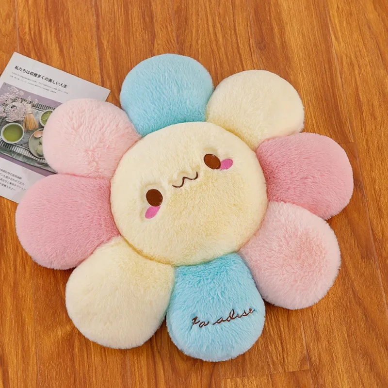 45cm Cute Colorful Round Sunflower Cushion Bedroom,Living Room Office Cushion Birthday Gift Floor Cushion Murakami Pillow 2