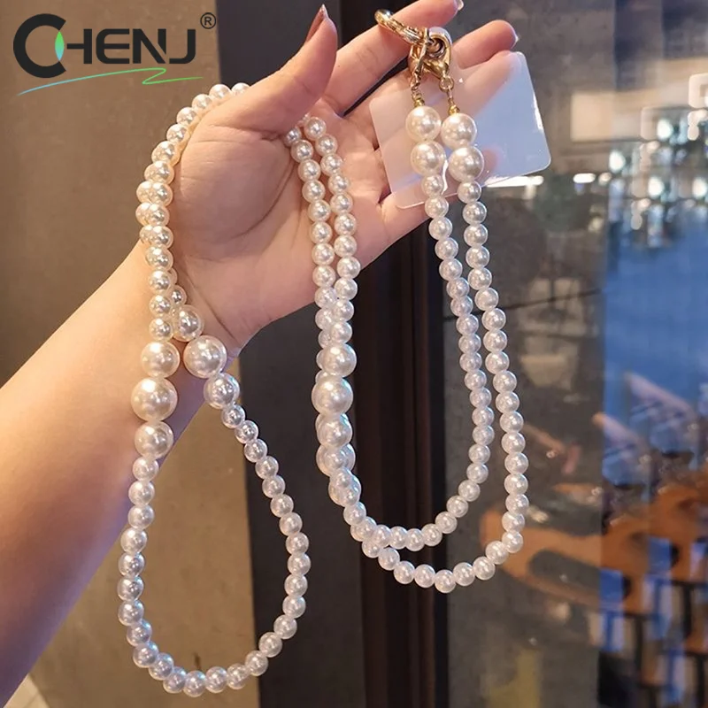 Universal Anti-Lost Crossbody Phone Lanyard Necklace with Long Beaded Straps