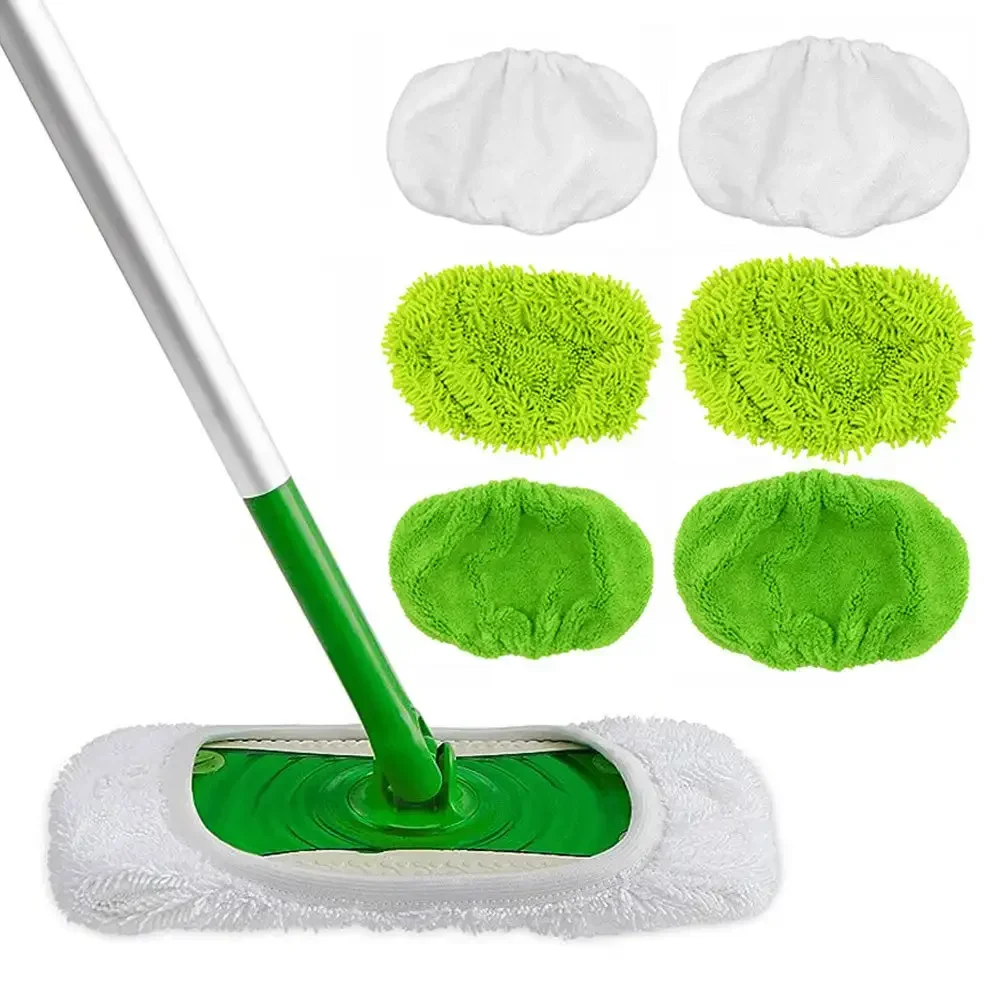 Reusable Microfiber Mop Pads Compatible for Swiffer Sweeper Mop Dry  Sweeping Cloth Washable Wet Mopping Cloth for Floor Cleaning - AliExpress