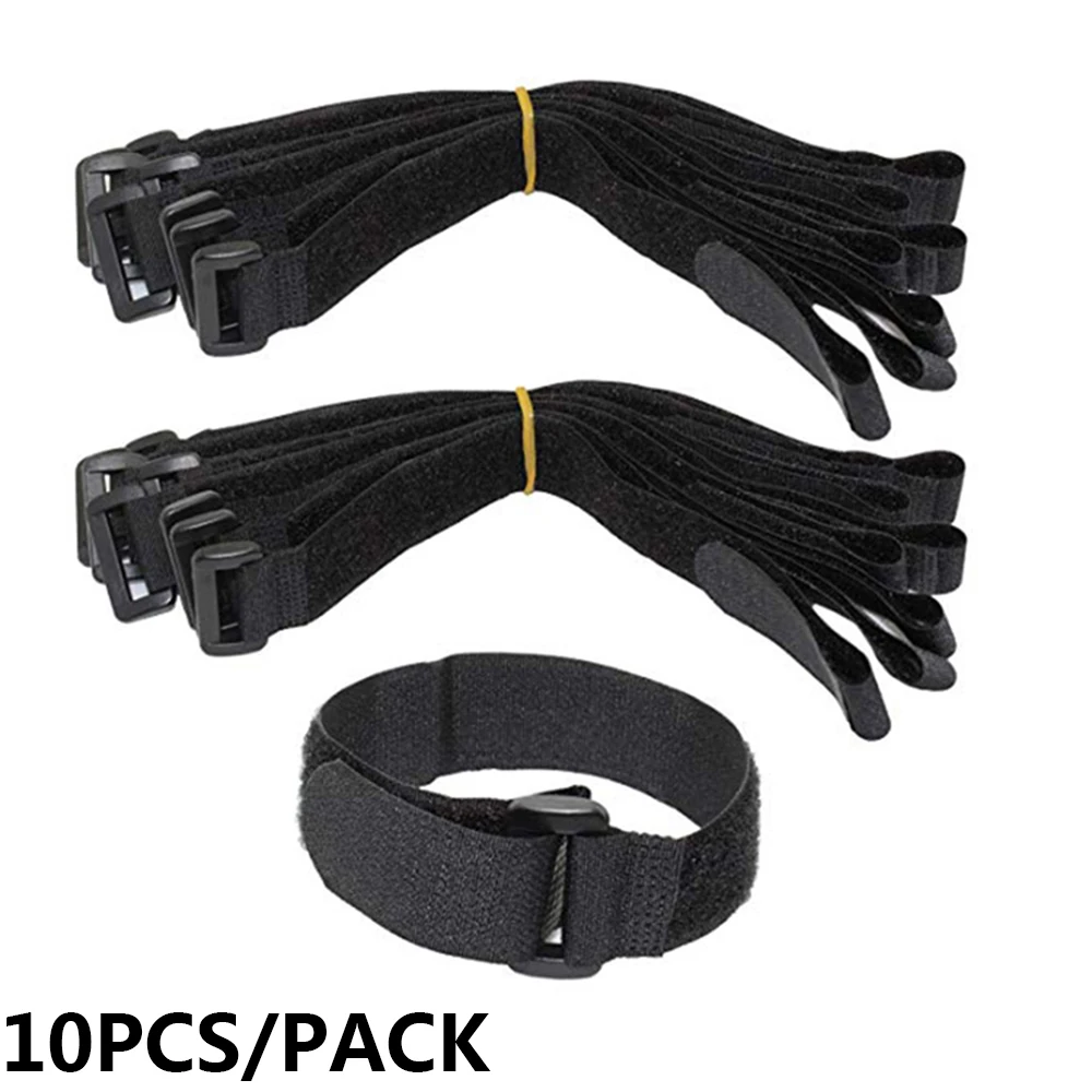 5PCS 2*50cm Reusable Fastening Bike Tie Nylon Hook & Loop Durable Multil Purpose Self-adhesive Strap Cable Ties