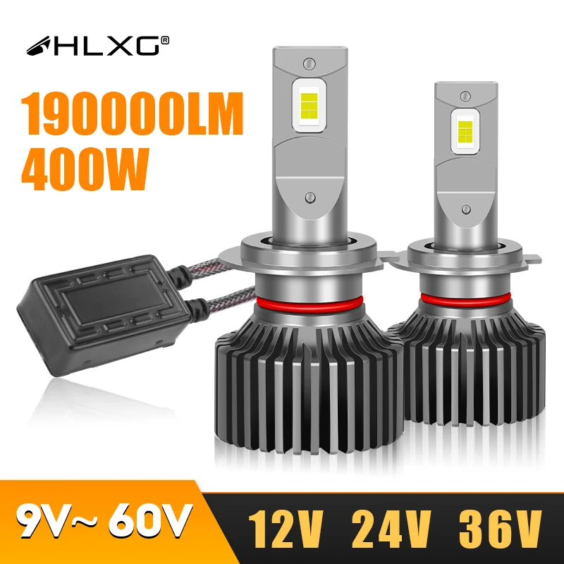 H7 LED Canbus H11 H1 H4 190000LM 400W HB3 9005 HB4 9006 H8 9012 HIR2 LED  Car Headlight Bulbs Auto Lamp PTF STG 12V 24V 36V HLXG - AliExpress