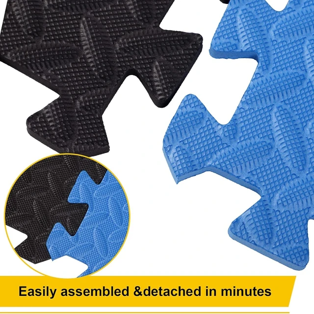Interlocking Foam Floor Mats for Home Gym Workout Protective Puzzle Mat Tiles Waterproof EVA Padding 1/8/16Pcs 6