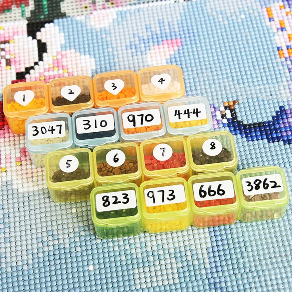 5D DIY Diamond Painting Tools Accessories Storage Box Container Diamond Embroidery Accessories Drill Box Mosaic Container Case