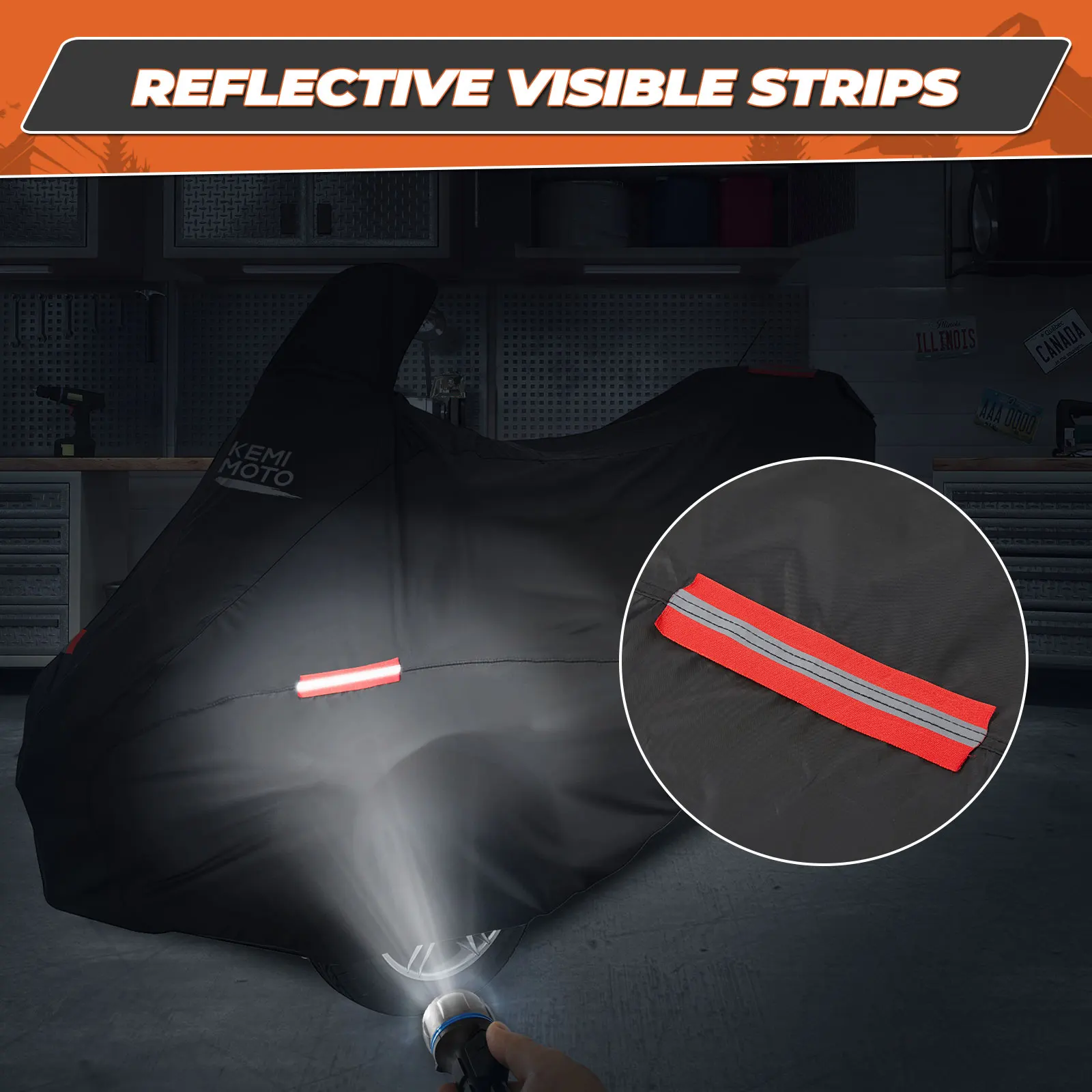 Rubber Cover Dust Protection Cover KEMIMOTO 210T Full Vehicle Storage Cover Compatible with Can-Am Spyder RT RT-S Limited 2010- Dustproof Weather Resistant