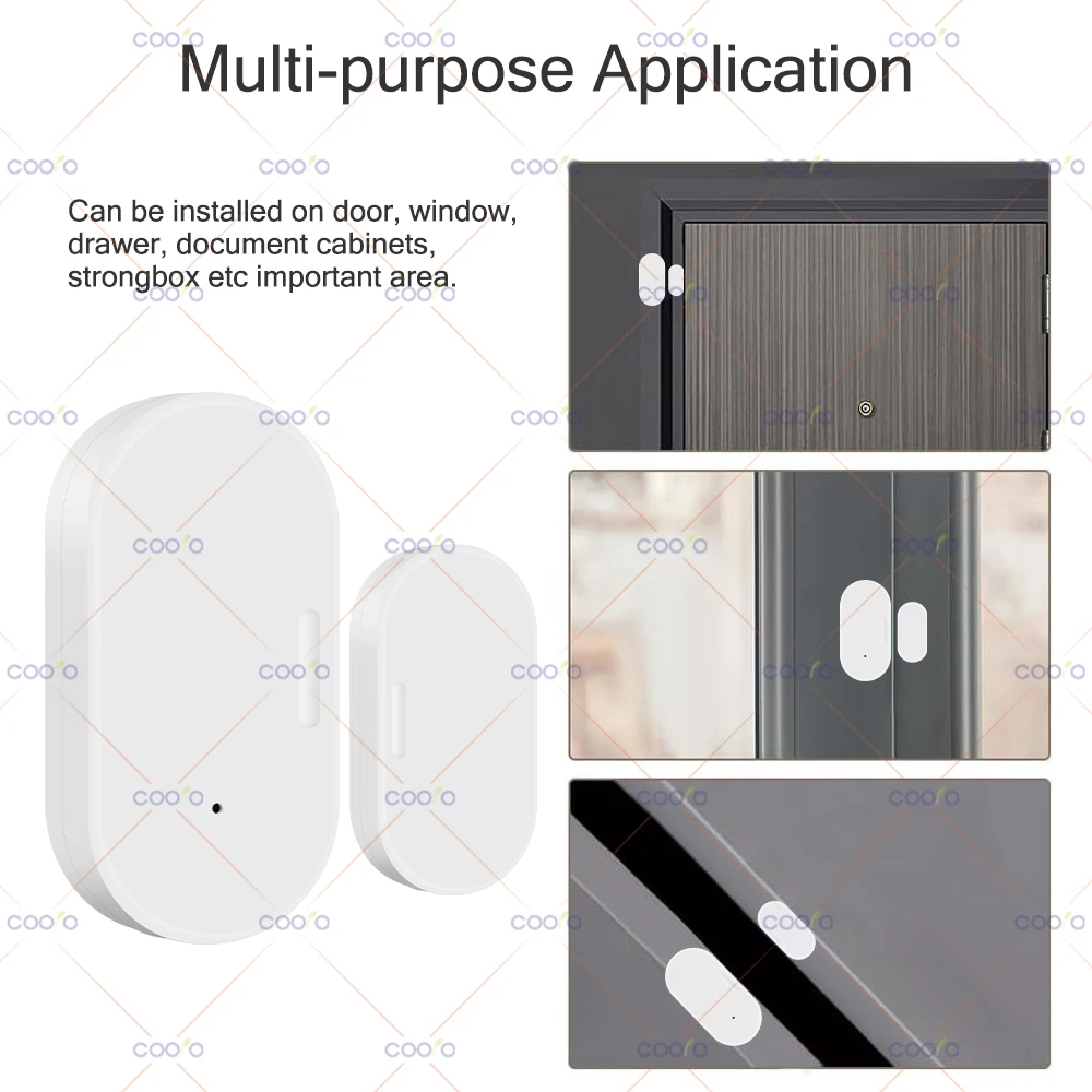 Tuya Smart Home Zigbee Door Sensor Alarm Window Door Open/Closed Detectors Security Protection Smart Life Voice for Alexa Google