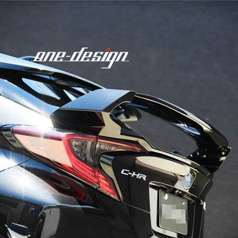 Cornice Spoiler Posteriore In Plastica ABS Per Toyota C-HR (CHR) 2016-2019, Colore Nero, Con Nastro 3M, Facile Da Montare