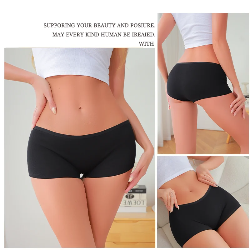 Women Underwear Shorts Safety Shorts Seamless Panties 3Pcs