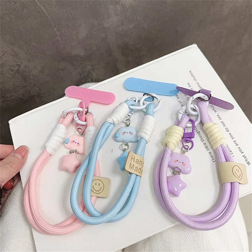 패션 클라우드 휴대폰 끈 키체인 펜던트 머그컵 카메라 패키지 끈 수제 그릇 로프 휴대폰 케이스 펜던트