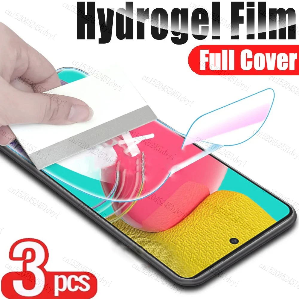 

3PCS Hydrogel Film For Samsung Galaxy M54 M53 M62 M52 M42 M51 M40 5G Full Cover Screen Protector Protective Film