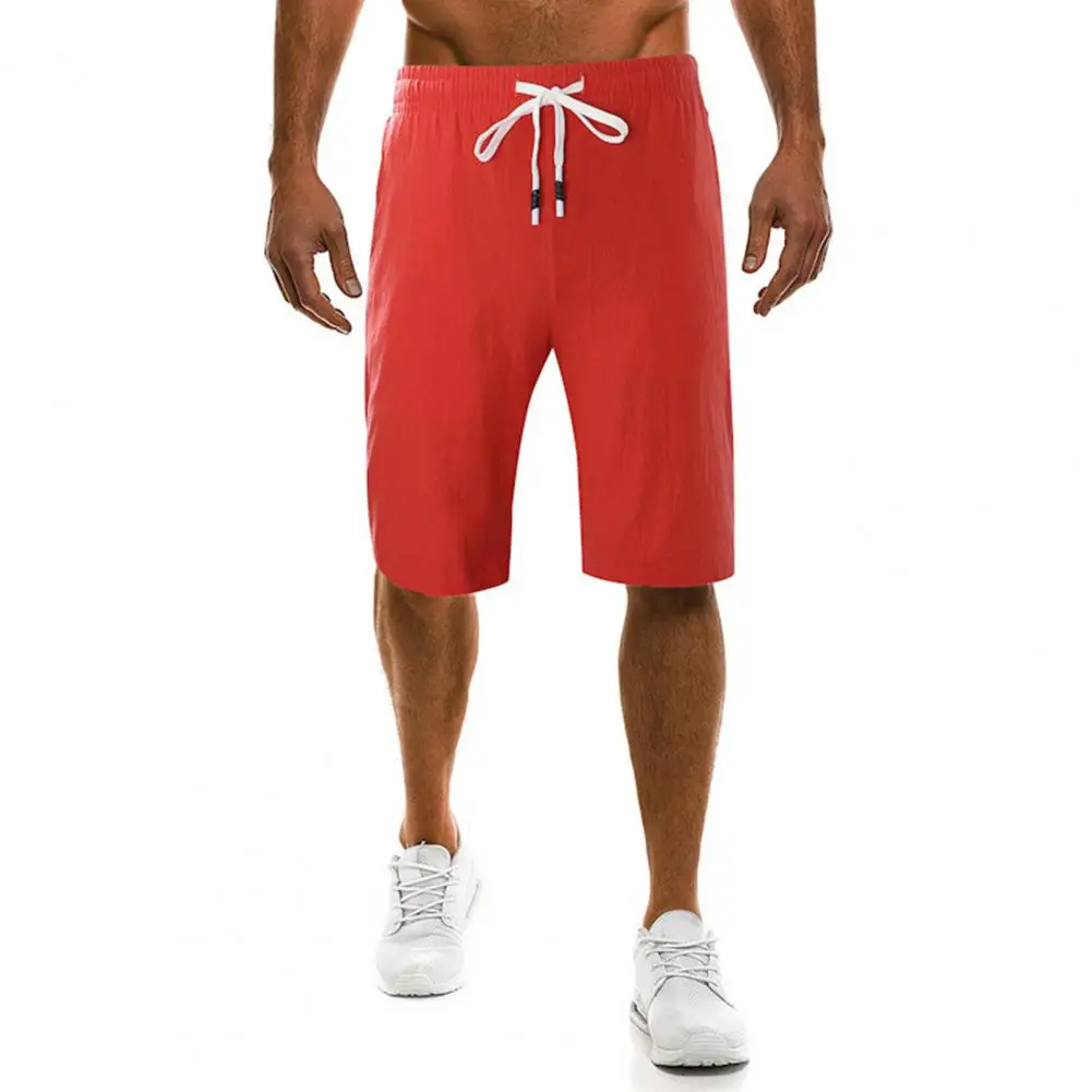 

Men Jogging Shorts Drawstring Straight Loose Pockets Summer Pants