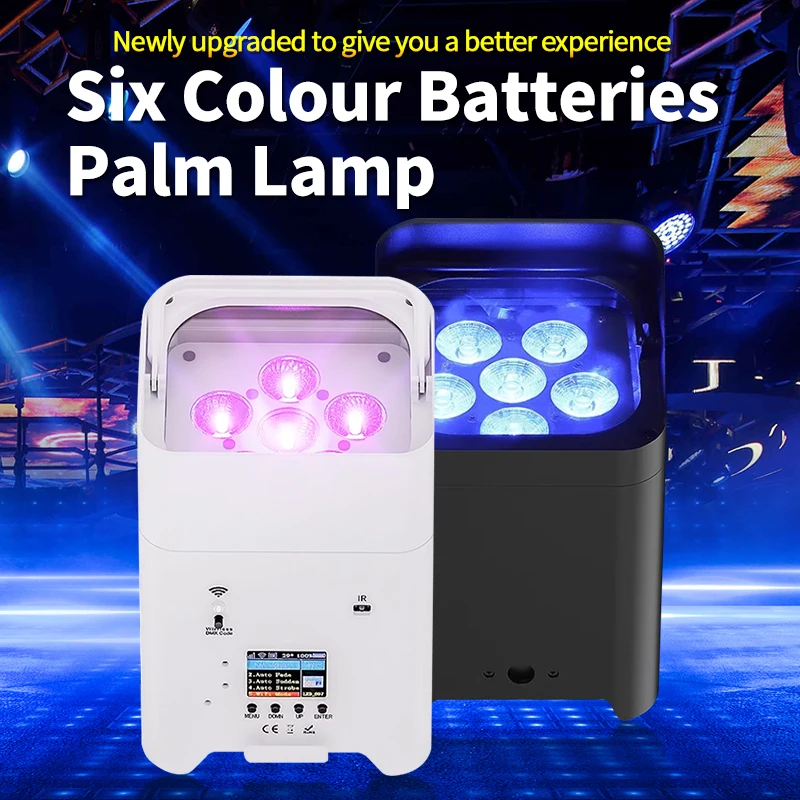 Batteria Led Par Light Wedding Light 6X18W Dmx Rgbwauv Wireless Wifi Telecomando Dj Par Party Lights