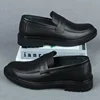 New 2025 Men's Casual Leather Shoes Breathable Soft Bottom Anti-Slip Slip-On Business Shoes Comfortable All-Season Loafers