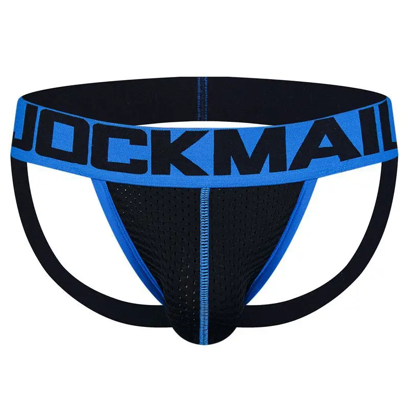 Men's Jockstrap Athletic Supporters Underwear Sexy Mesh Low Rise Breathable Performance Nylon Jock Strap Brief G-string Thongs