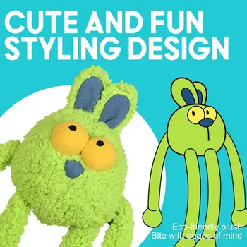 Dog Chew Toy Stuffed Dog Toys Pet Squeaky Toys Interactive Plush Puppy Chew Toy For Boredom Relief Teeth Cleaning Playing 2