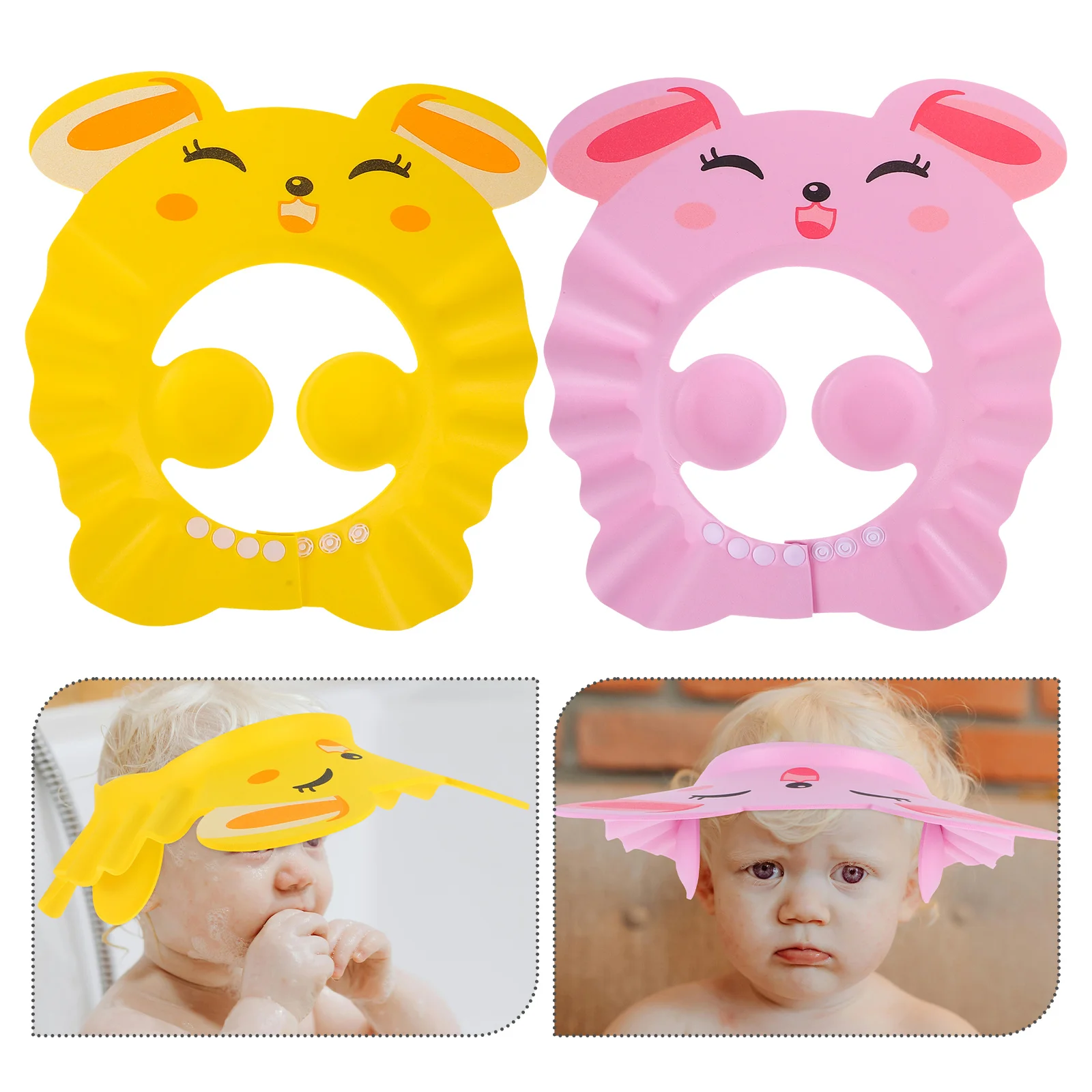 2pcs Shampoo Hat For Toddler Kids Shower Cap Toddler Shower Hat For Washing Hair