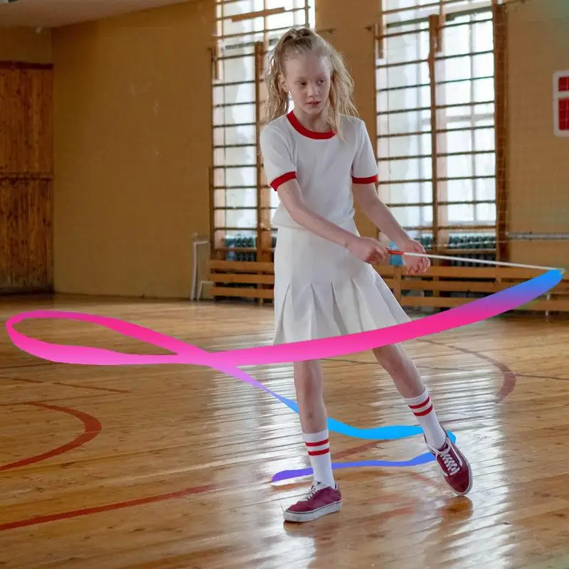 Ballet Streamer Dance Ribbons Rhythmic Gymnastics Equipment Ballet Training Rhythmic Twirling Rod Rainbow Stick