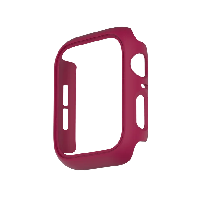 Cover for Apple Watch Case 45mm 41mm 44mm 40mm 42mm 38mm Accessories PC Protector bumper iWatch for Iwatch Series 7 SE 6 5 4 3 2 Red Wine