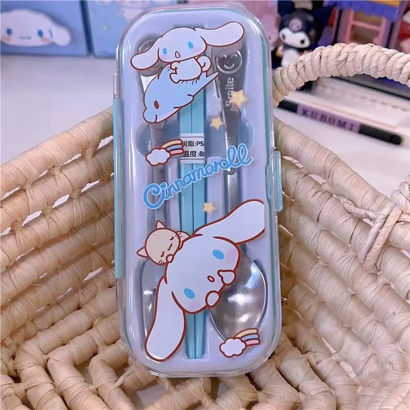 

Cinnamoroll Children's Tableware Pompompurin Sanrio Kawaii Cartoon Anime Student Chopsticks Portable Decorate Gift Christma Girl