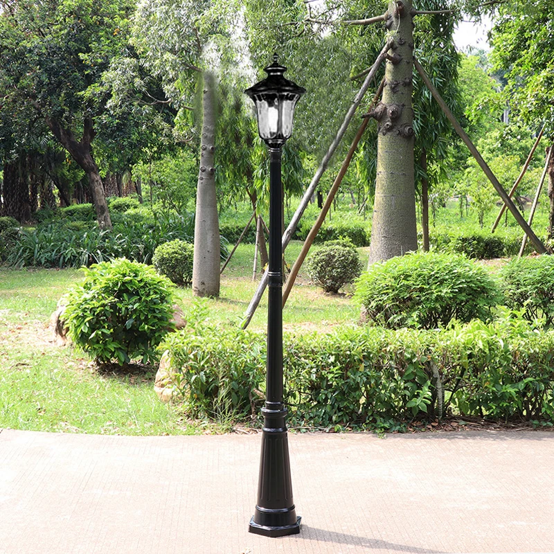 European Street Lamp Garden Lawn Lamp Waterproof Outdoor Landscape Public Garden Villa Community High Pole Lamp &asymp;2.2M, led lamp, led street lamp