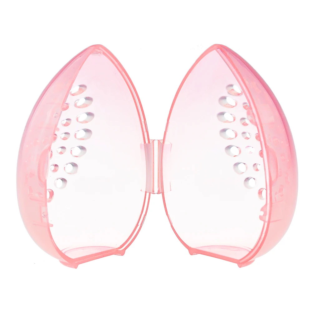 Beauty Cosmetic Sponge Storage Box Makeup Powder Puff Empty Egg-shaped Frame Transparent Puff Dry Case Make Up Organizer Holders 4